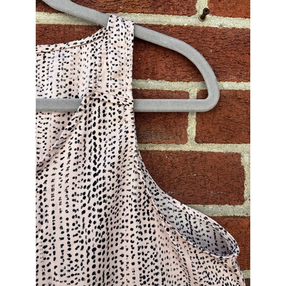 Anne Klein Pink Black Animal Print Sleeveless Blouse Tank Top Women’s Medium - Picture 5 of 14